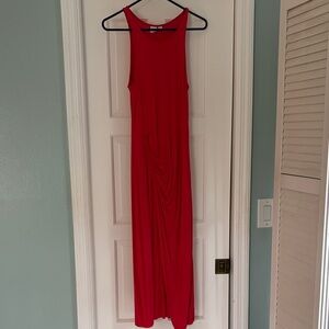 GAP Red Sleeveless Maxi Dress